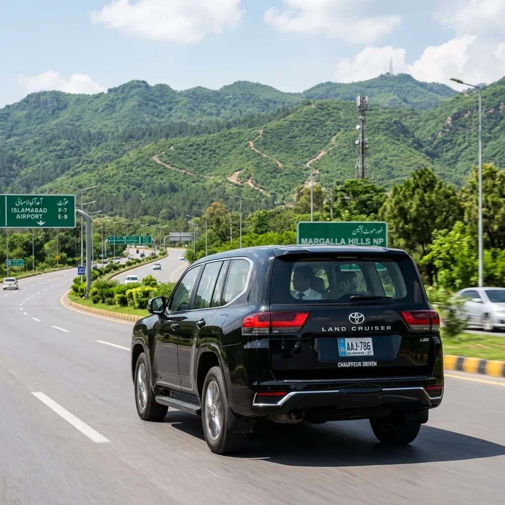 UTS luxury Land Cruiser SUV with driver in Islamabad